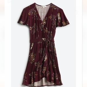 NINE BRITTON Lisa Knit Wrap Dress, Medium